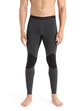 Icebreaker BodyfitZone™ Merino 260 Zone Thermal Férfi Leggings Fekete | HU 1138CTVE